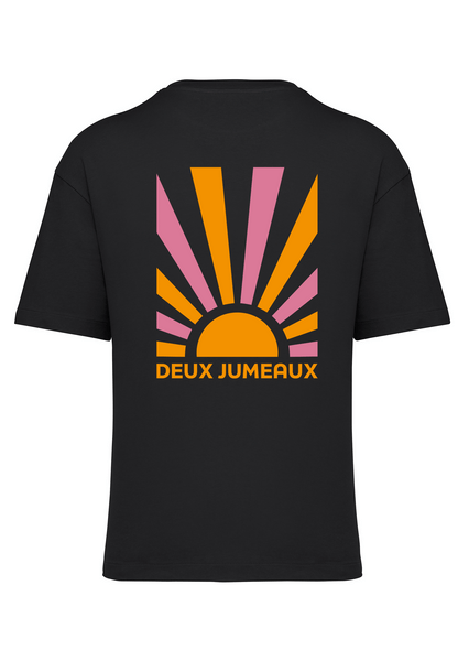 Oversized T-Shirt Sunrise - Zwart